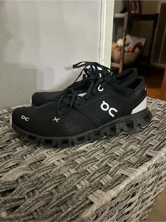 On Clouds Shoes - On Running Women's Black Athletic Sneakers with White Accents